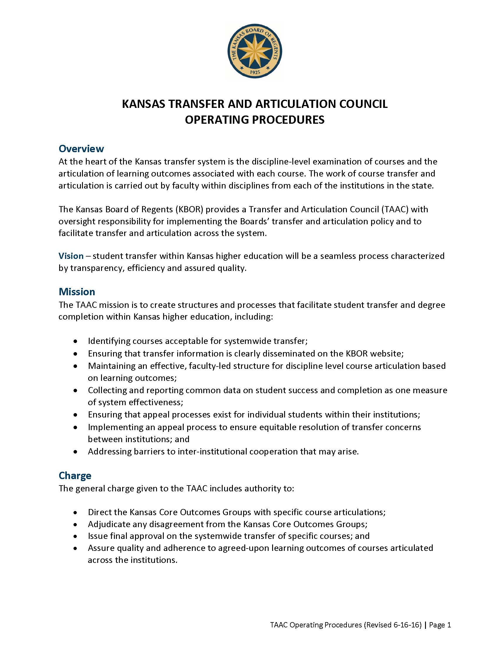 AA TAAC Operating Procedures revised Page 01